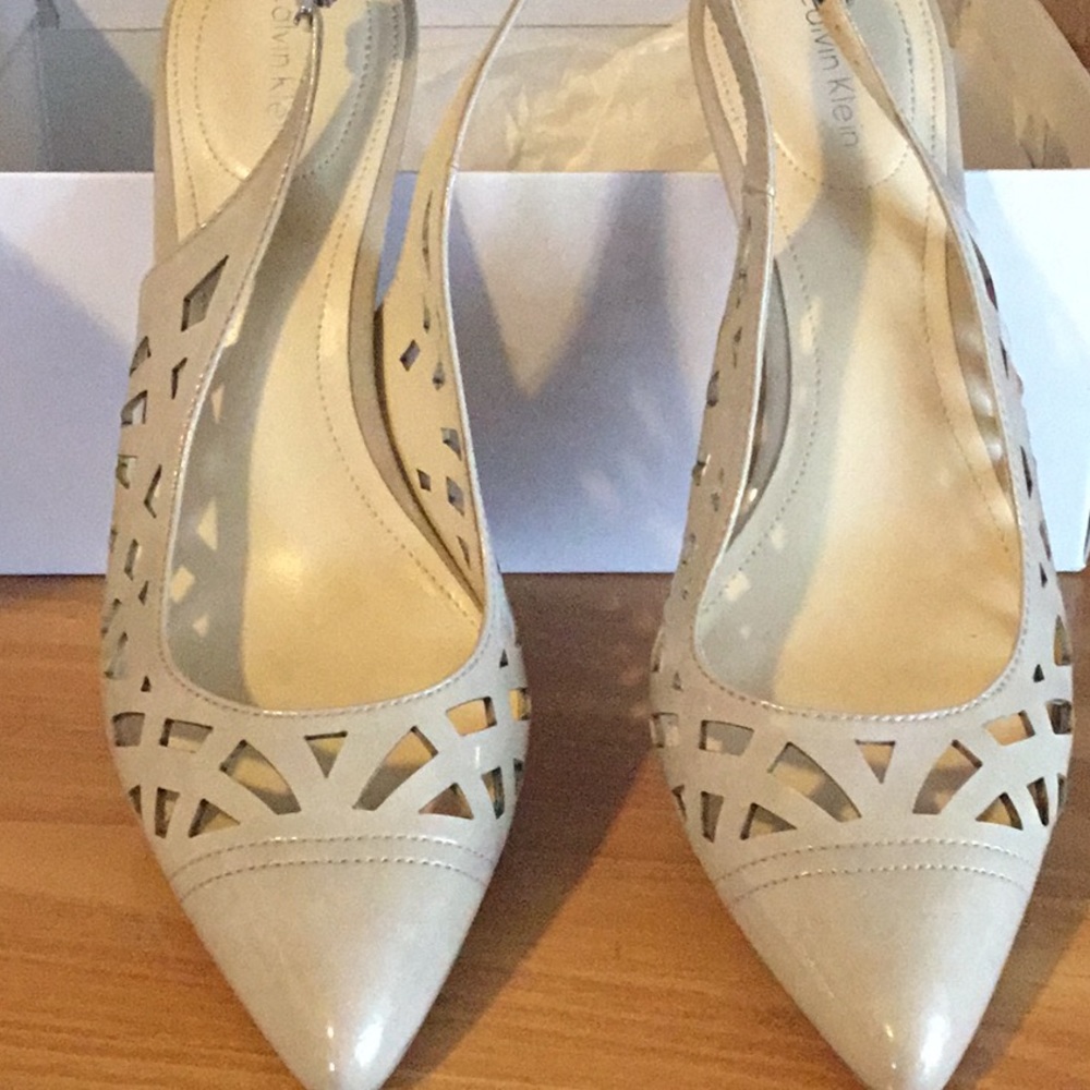 Calvin Klein heeled slingbacks
